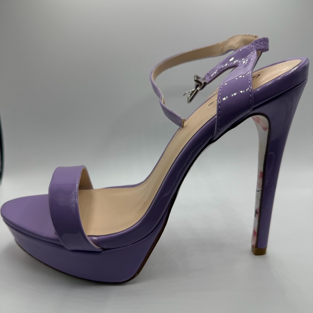 Qupid Purple Stiletto Sandals Size 8.5